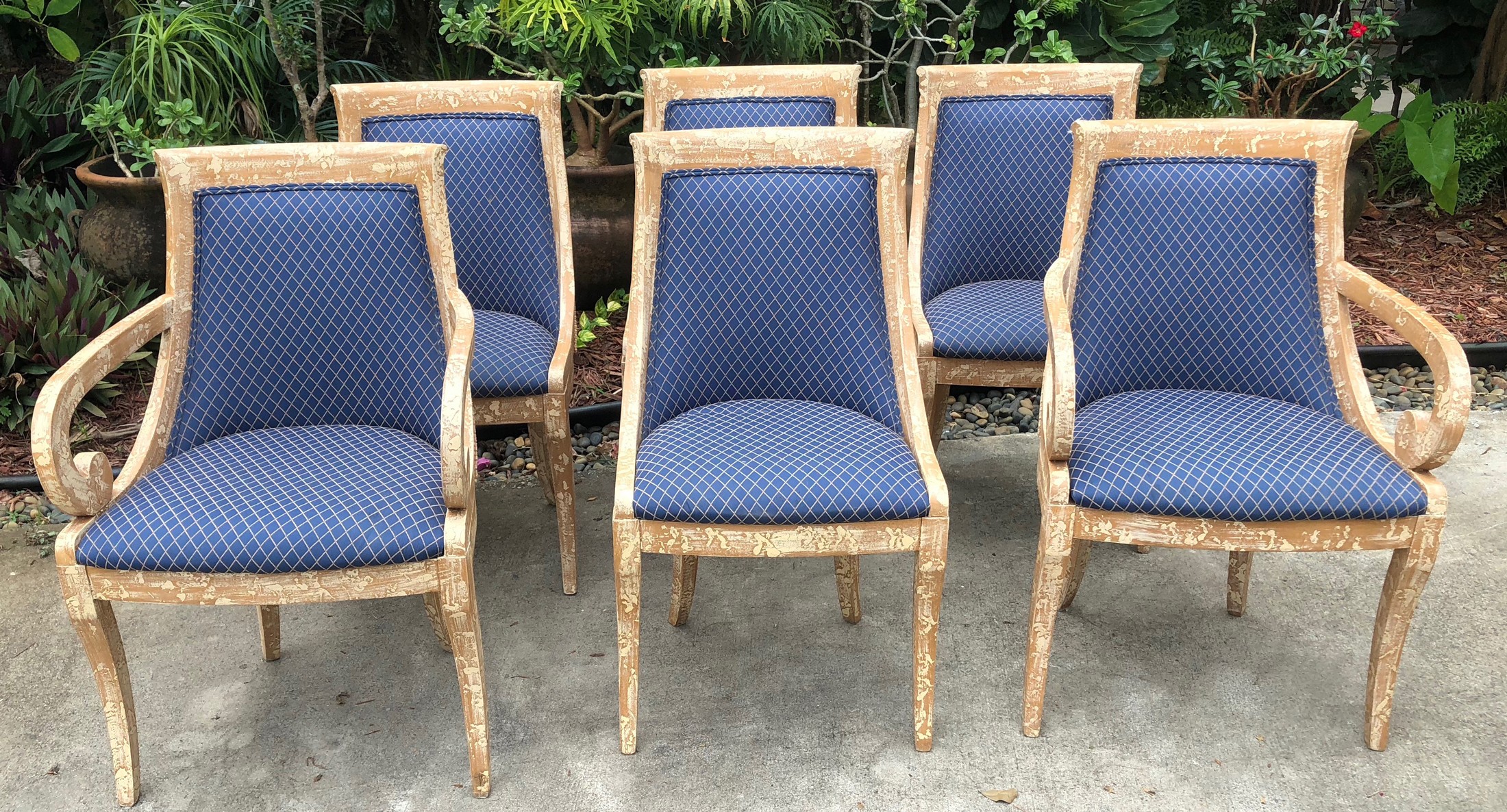Crackle Finish Chairs (set of 6)